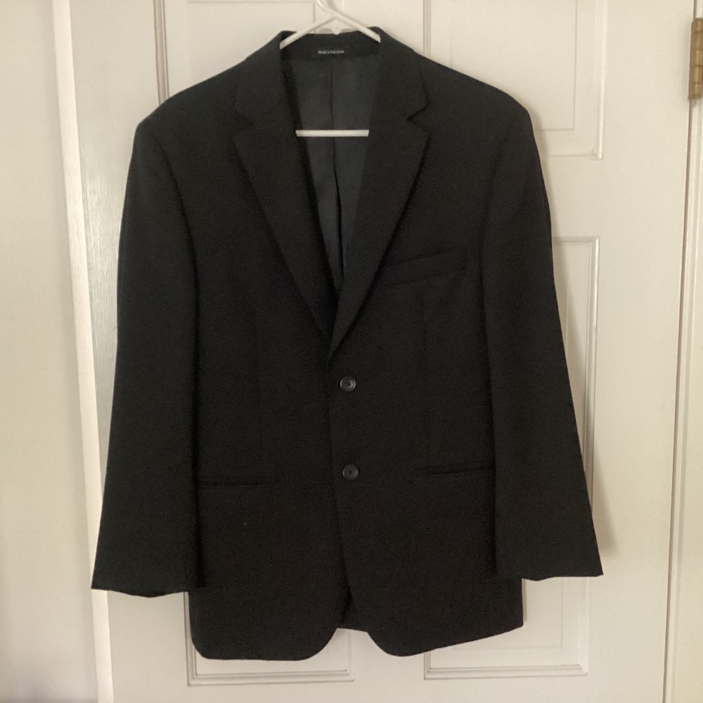 Men’s Black Blazer / Suit Jacket 100% Wool (size 38 Short)